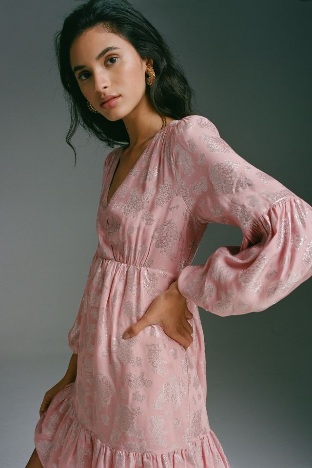 Robe courte à motif jacquard métallisé Masie #2