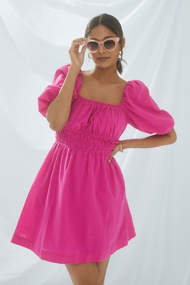 Maeve Puff-Sleeved Mini Dress #1