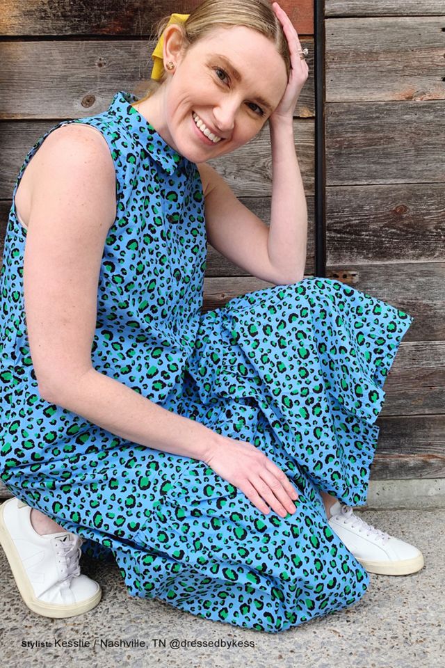 Maeve Paola Flounced Midi Dress #8