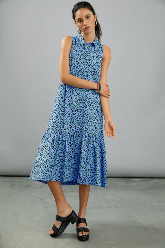 Maeve Paola Flounced Midi Dress #5