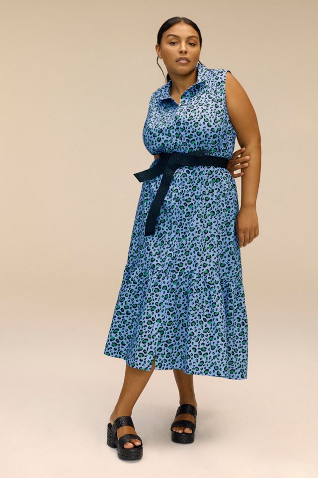 Maeve Paola Flounced Midi Dress #7