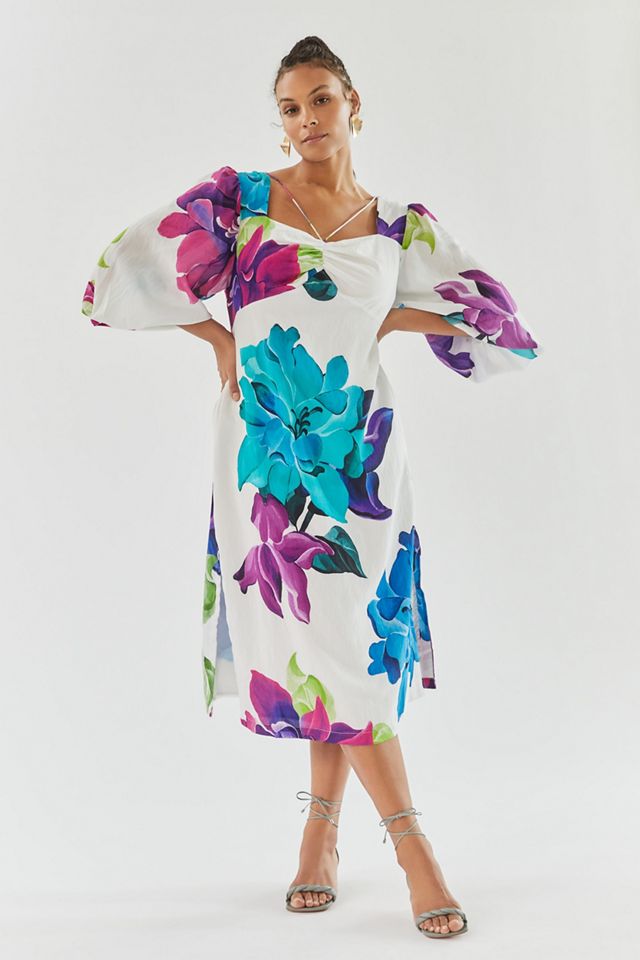 Maeve Printed Midi Dress #6