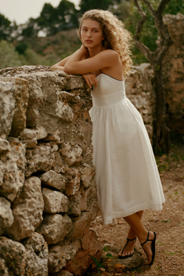 Maeve Seamed Contrast Mini Dress | Anthropologie