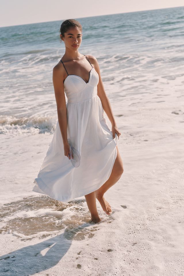 Maeve Seamed Contrast Midi Dress #4