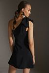 maeve one shoulder printed mini dress Maeve One-Shoulder Asymmetric Mini Dress