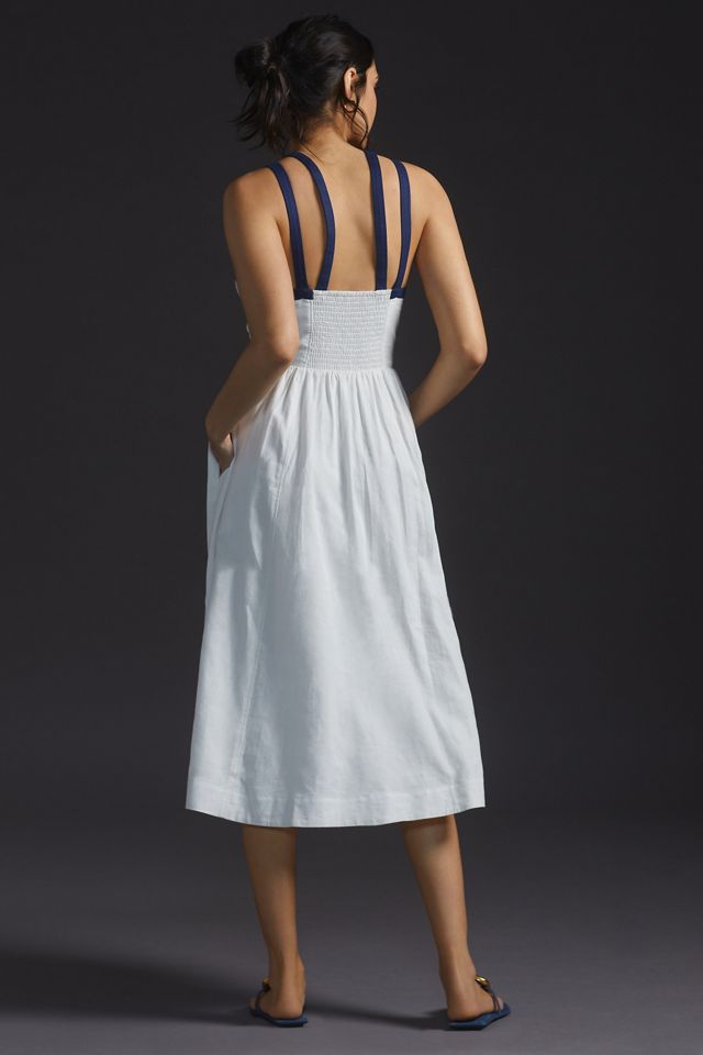 Maeve Strappy Button-Front Midi Dress #3