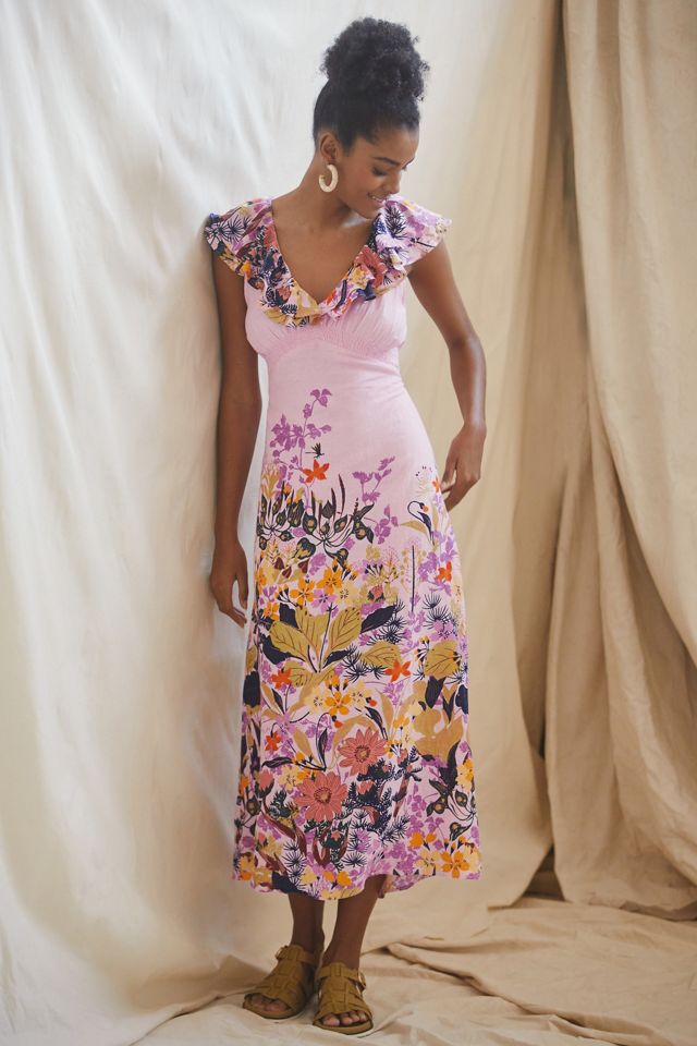 knee length dresses for ladies Anthropologie Antoinette Seafoam Green Lace Ruffle Midi Dress  Mustang  Sally Two's Closet