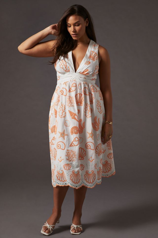 maeve sunset embroidered midi dress Maeve Midi Dress main image 0