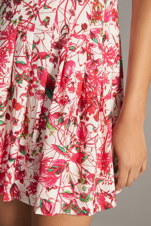 Pleated Printed Mini Dress #2