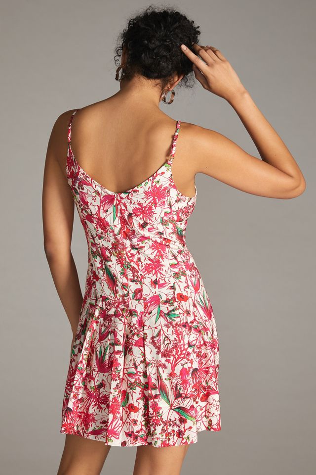 Pleated Printed Mini Dress #4