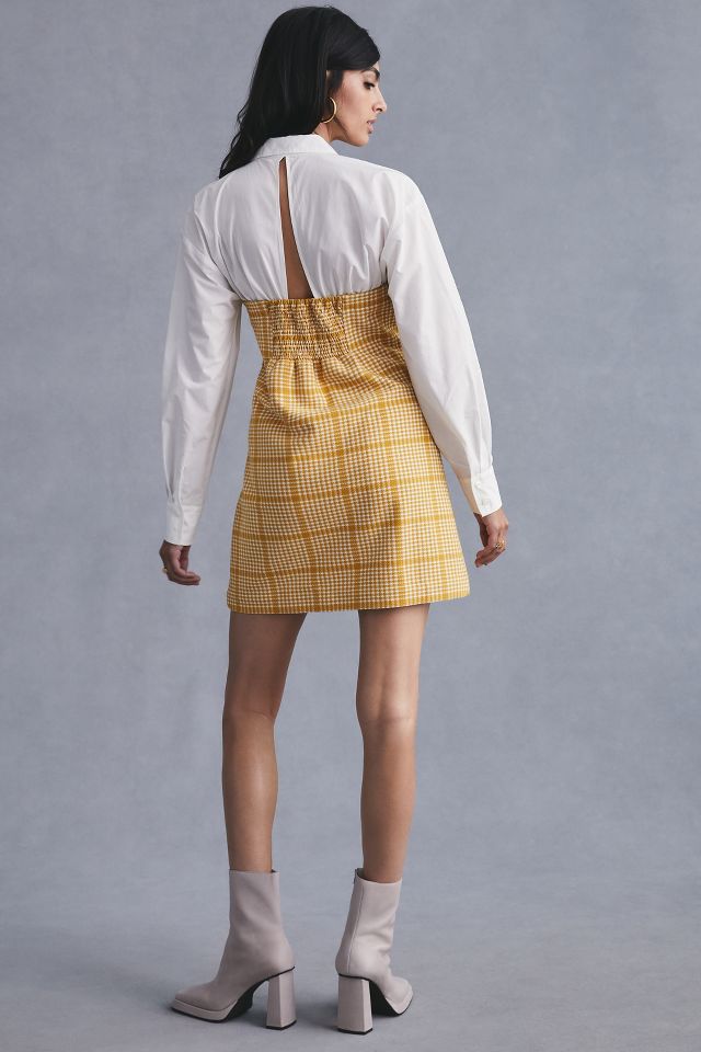 Maeve Long-Sleeve Knit Twofer Mini Dress