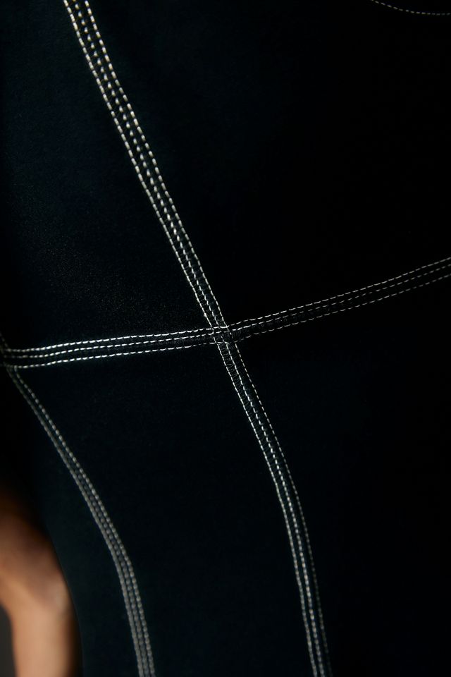 Maeve Contrast-Stitch Mini Dress #2