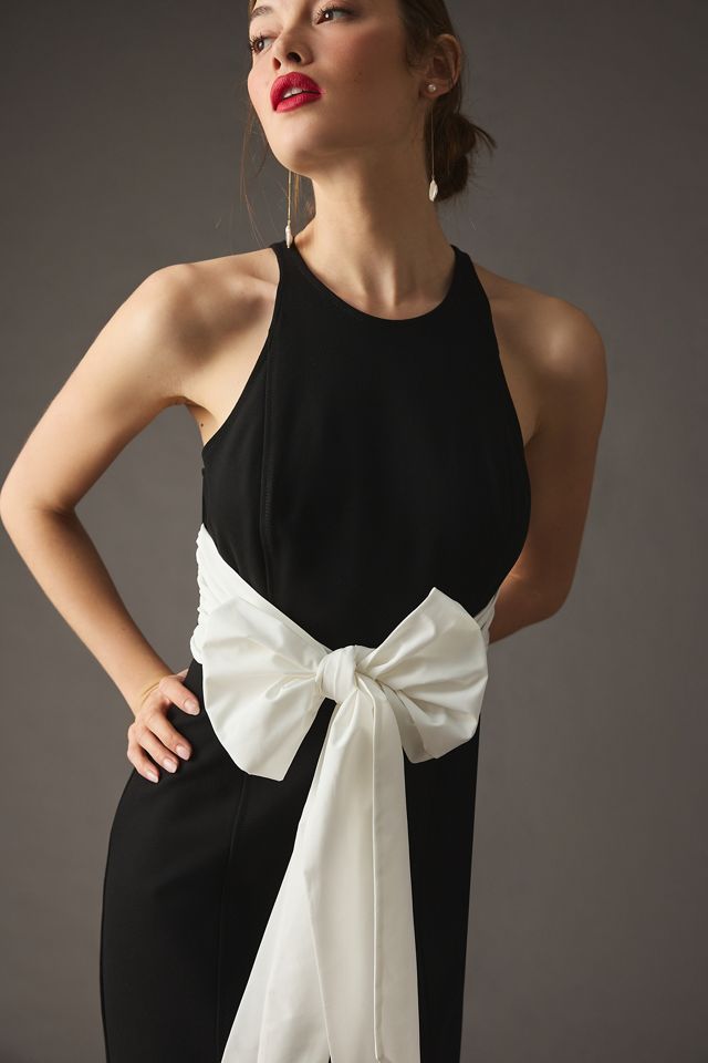 maeve organza bow neck dress Maeve Organza Bow-Neck Mini Dress