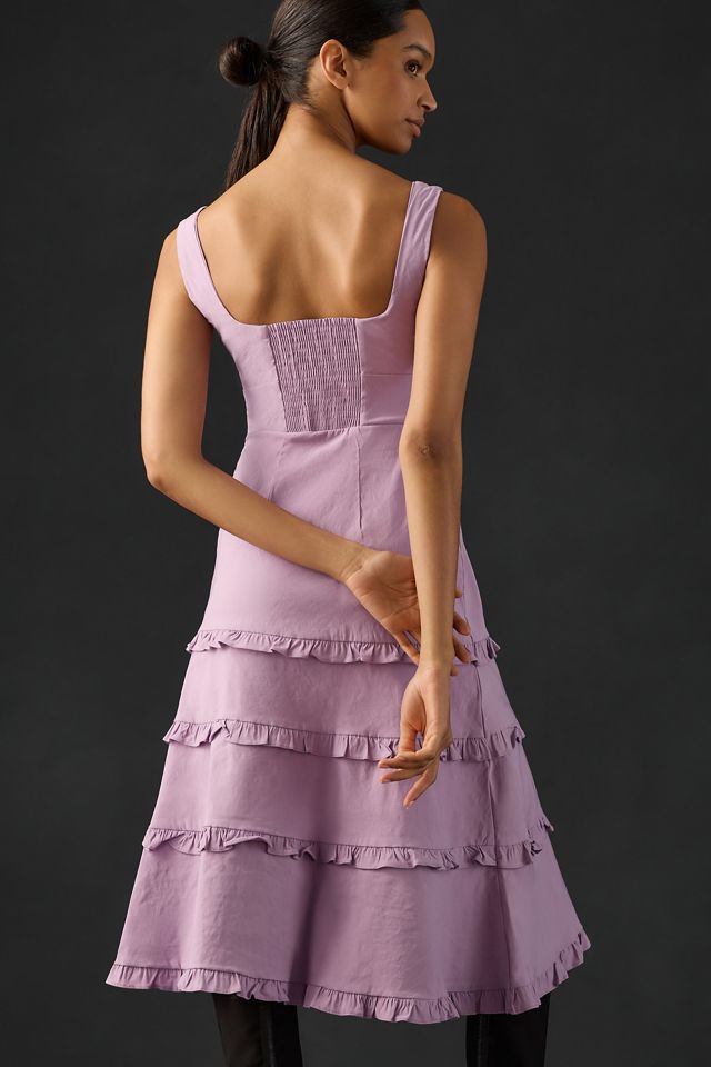 The Blythe Square-Neck Tiered Dress #1
