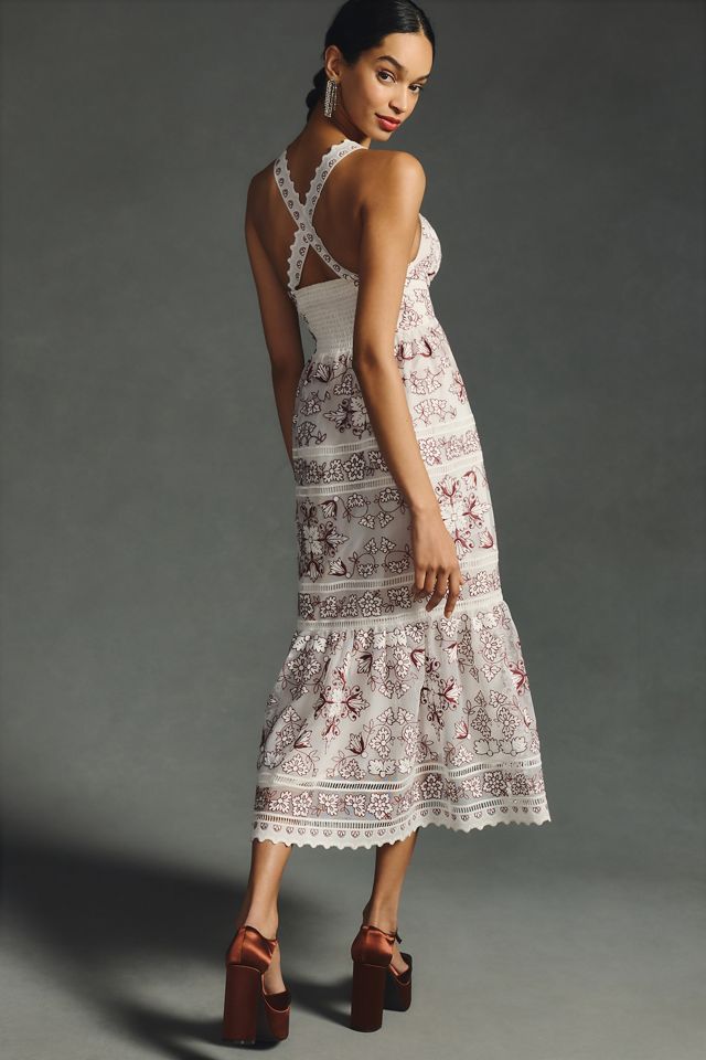anthropologie v neck tiered pleated dress Anthropologie Pleated V-Neck Dress