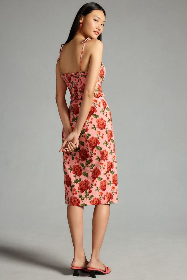 By Anthropologie Ruffled Peplum Halter Dress