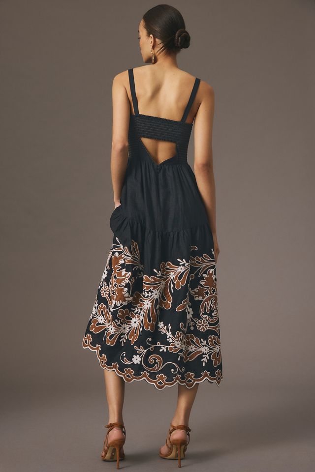 By Anthropologie Appliqué Midi Dress #1