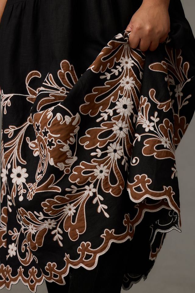 By Anthropologie Appliqué Midi Dress #4