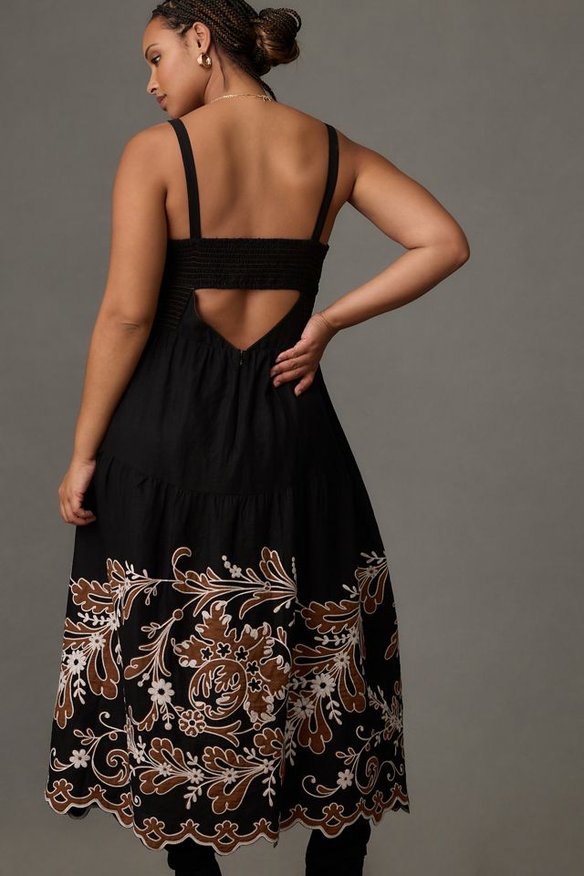 By Anthropologie Appliqué Midi Dress #5