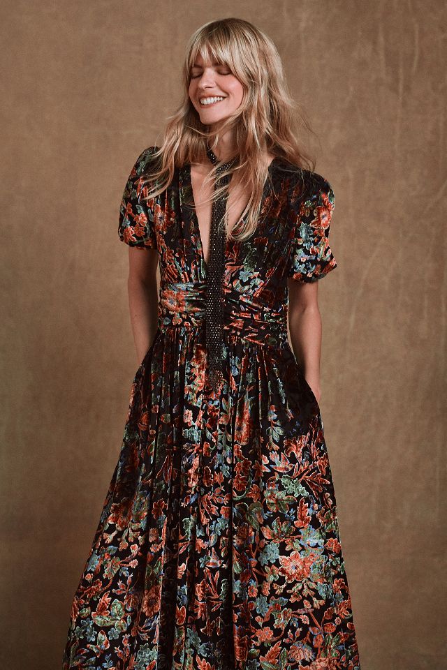 Anthropologie velvet outlet dress