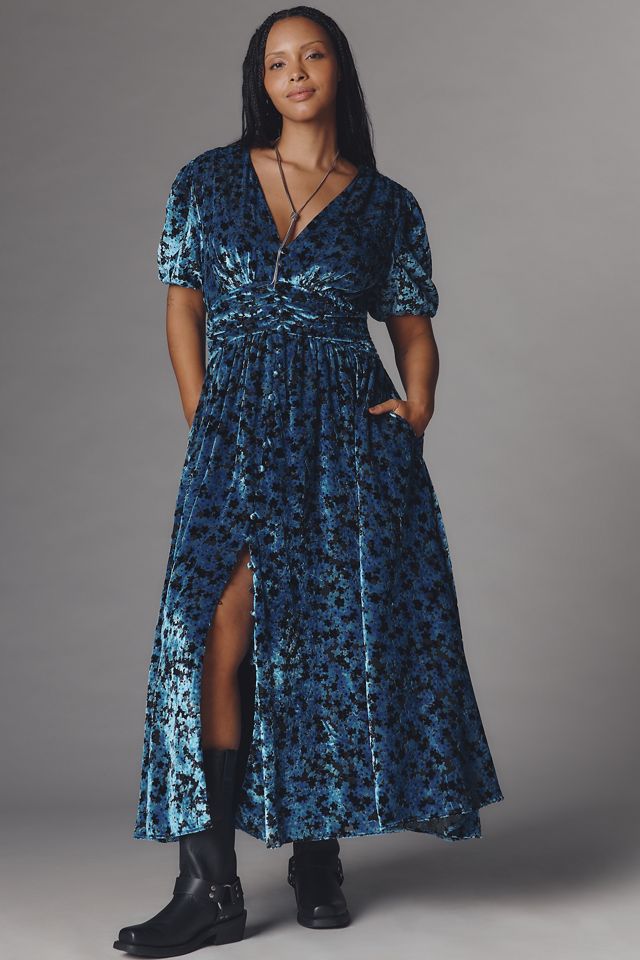 The Katerina Button-Front Dress: Velvet Edition | AnthroHome