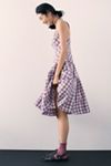 Graceful Silhouette Square Neck Wide Strap Drop Waist Midi Dress main image 0