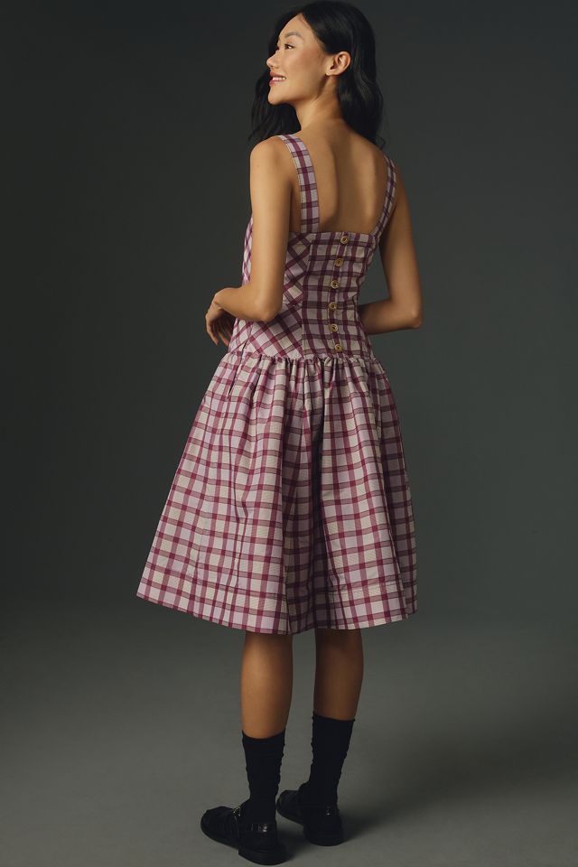 Maeve Square-Neck Drop-Waist Midi Dress #2