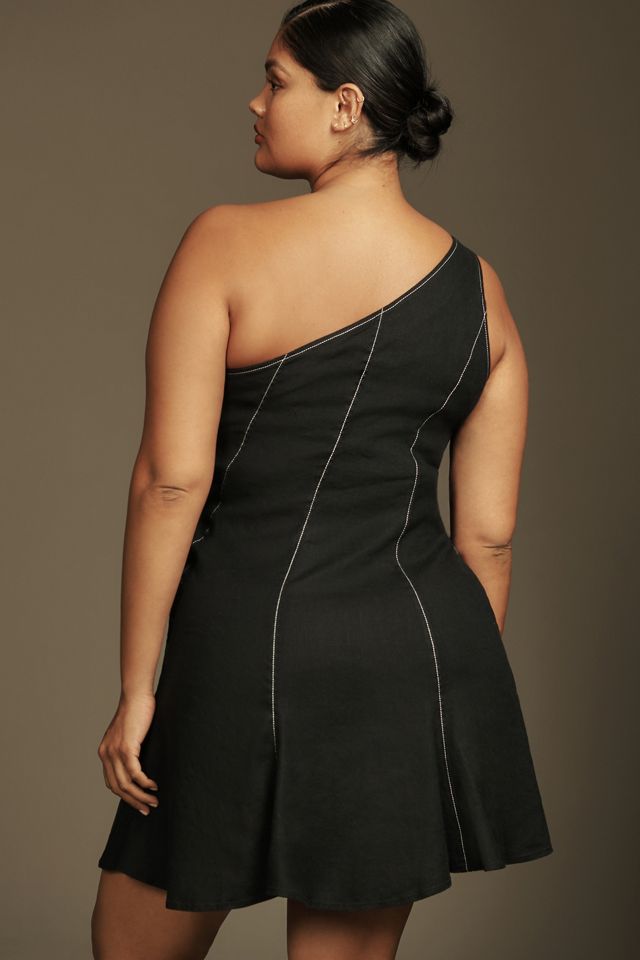 RESOUND CLOTHING オールインワン　1 By Anthropologie Linen One-Shoulder Seamed Mini Dress | Anthropologie