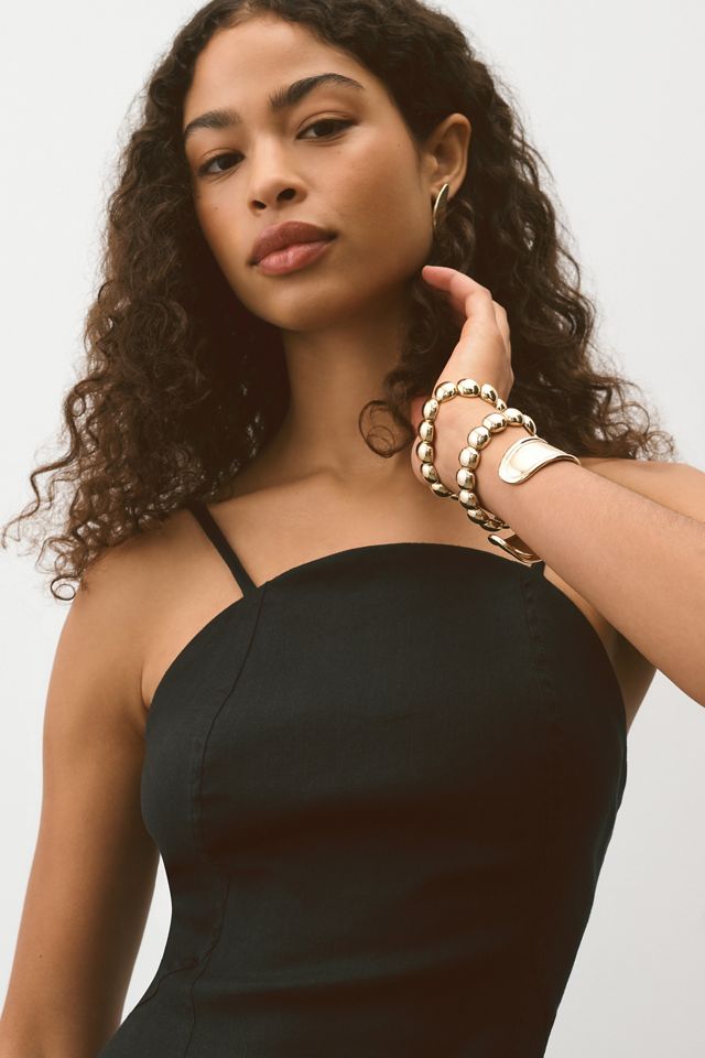 Robe Midi Structurée Slim à Col Halter Par Anthropologie #3