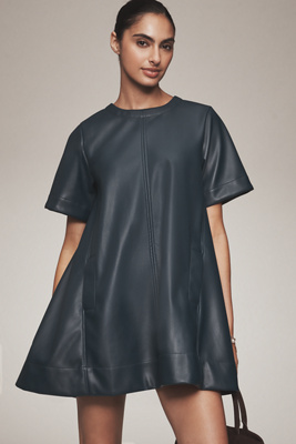 Maeve Short-Sleeve Crew Neck Swing Mini Dress product page