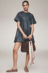 Maeve Puff-Sleeve V-Neck Pintuck Romper