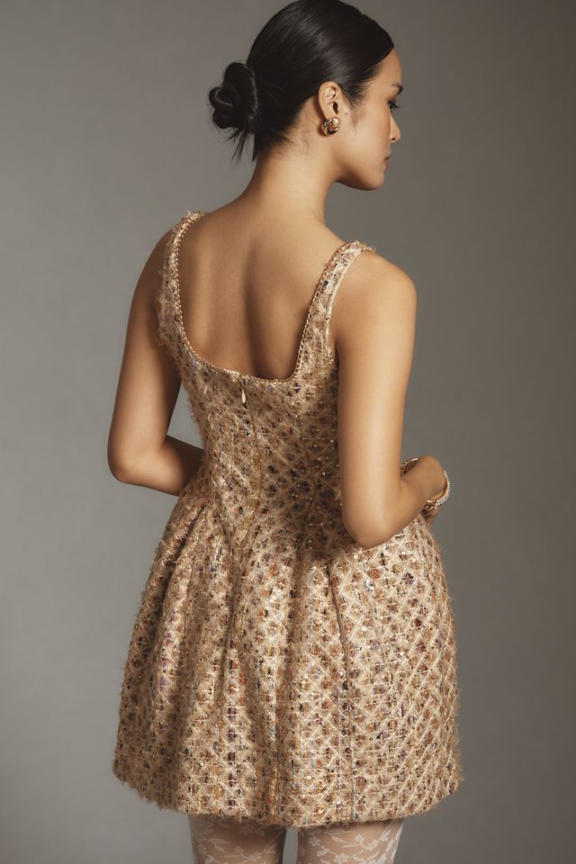 Maeve Tweed Fit & Flare Mini Dress #2