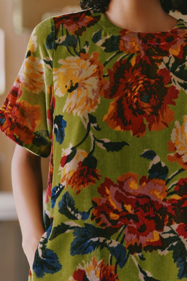 The Emmy Short-Sleeve Swing Mini Dress by Maeve: Velvet Edition #2