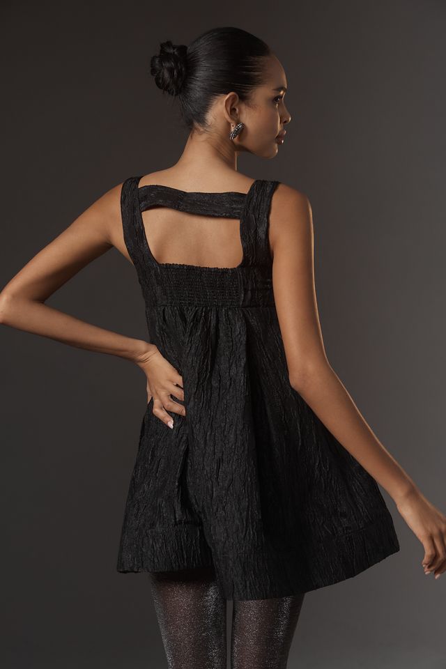 Maeve Sleeveless Squareneck Textured Babydoll Mini Dress #2