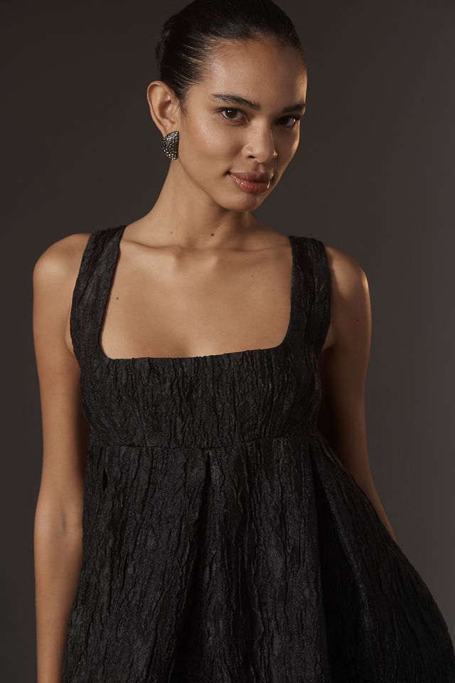Maeve Sleeveless Squareneck Textured Babydoll Mini Dress #3