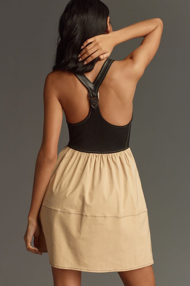 Maeve Twofer Halter Mini Dress #1