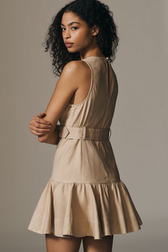 By Anthropologie V-Neck Belted Drop-Waist Dress #1