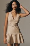 By Anthropologie V-Neck Belted Drop-Waist Dress