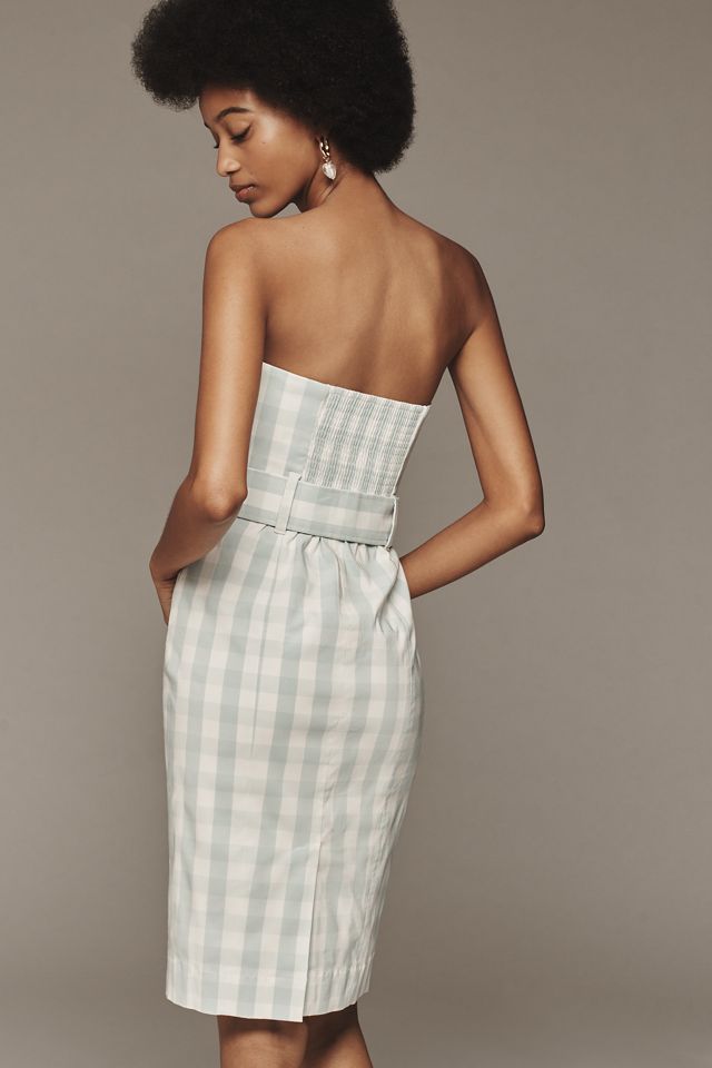 Maeve Strapless Sweetheart Fitted Midi Dress #1