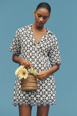 Maeve Lace-Collar Cardigan Sweater