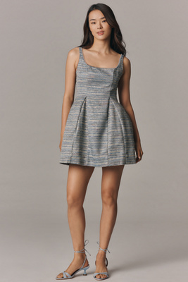 By Anthropologie Sleeveless Tweed Mini Dress