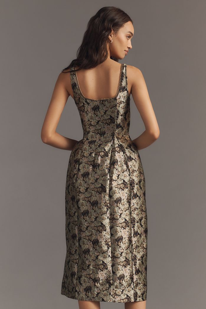 Maeve Sleeveless Square-Neck Fit & Flare Midi Dress