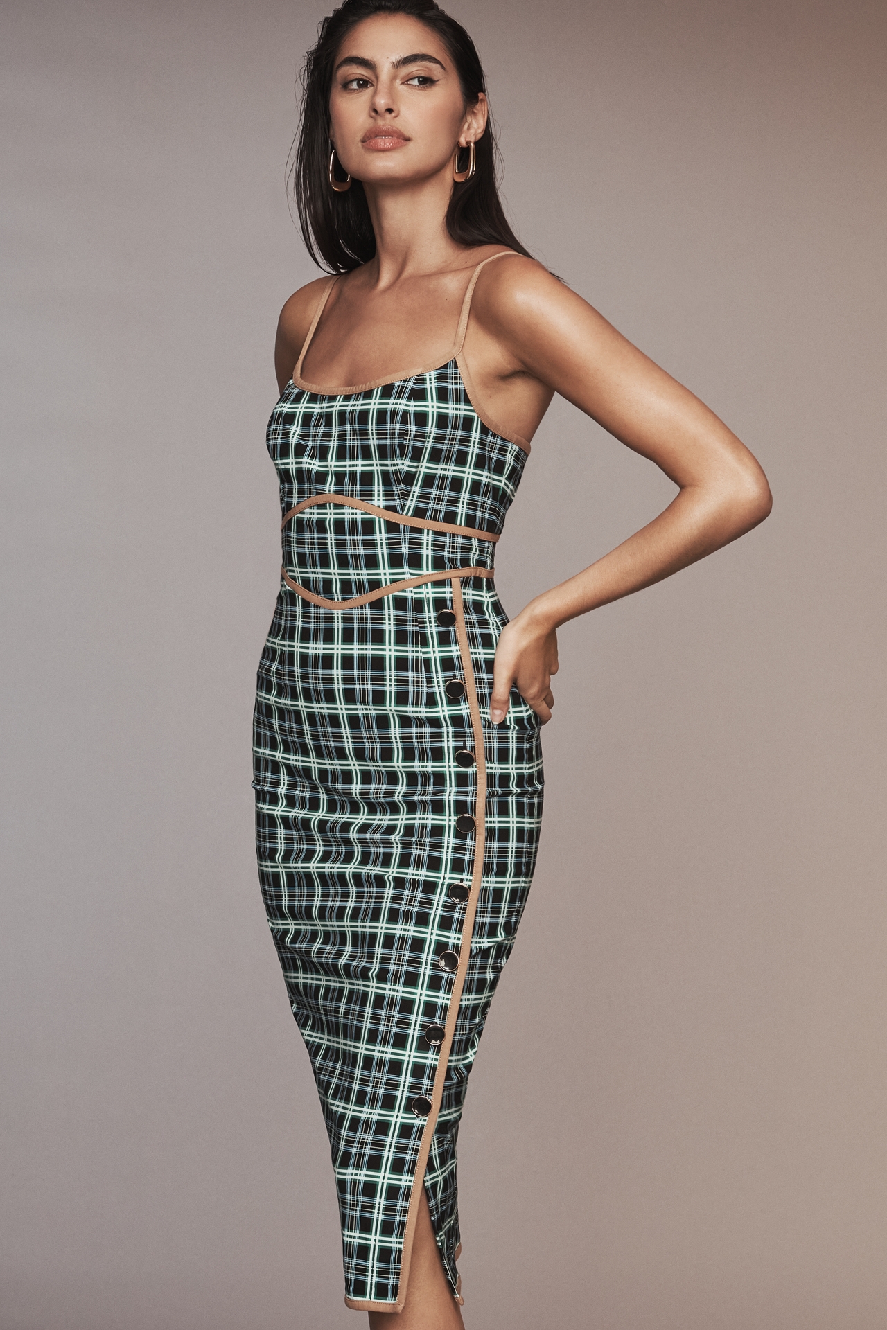 Maeve Sleeveless Scoop-Neck Slim Midi Dress