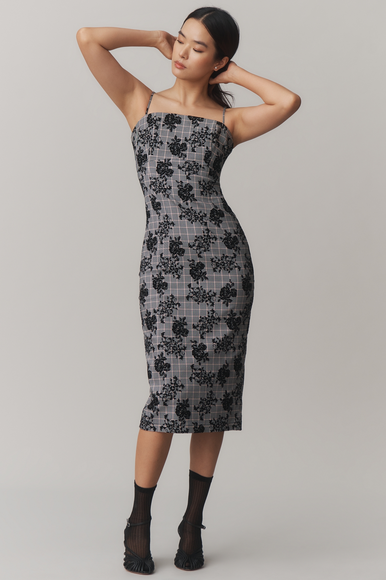 Maeve Slim Patterned Midi Dress