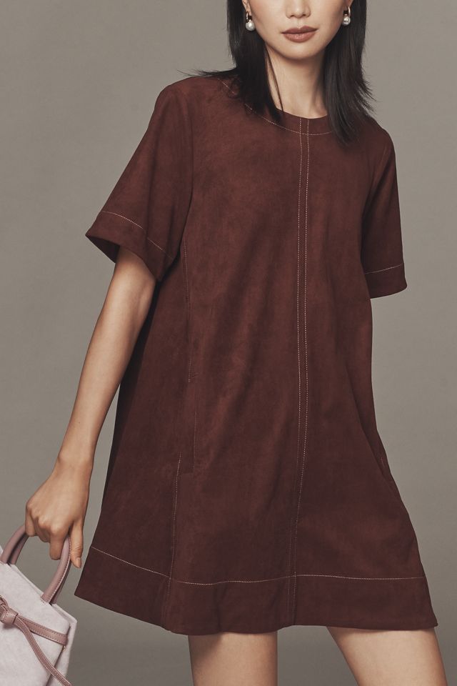 The Emmy Short-Sleeve Mini Swing Dress by Maeve