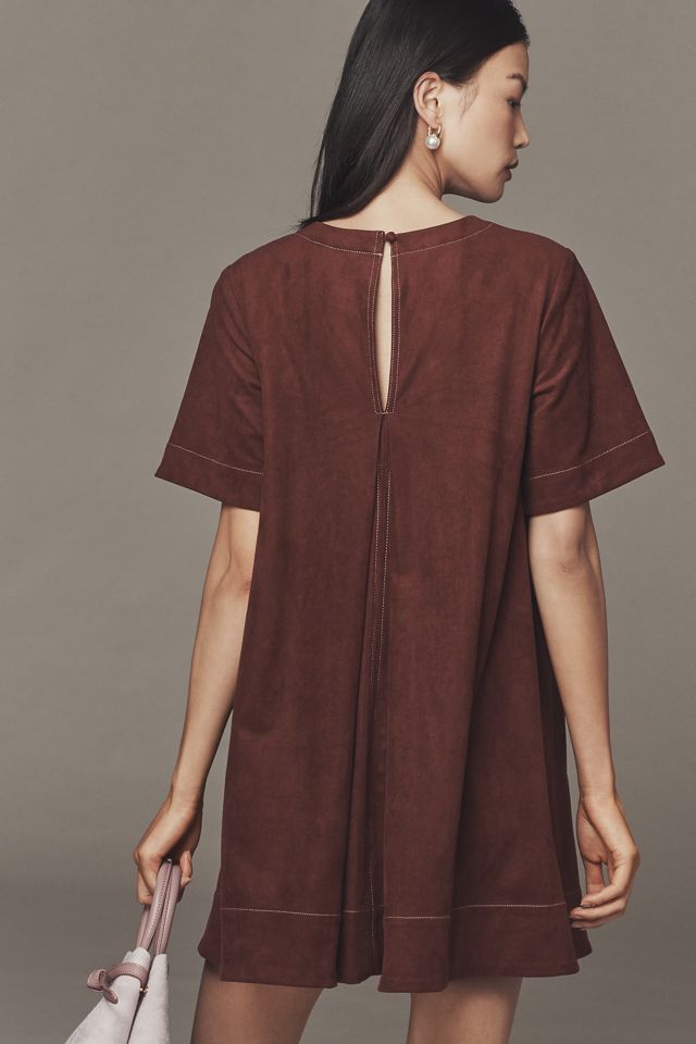 The Emmy Short-Sleeve Mini Swing Dress by Maeve