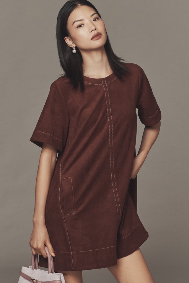 The Emmy Short-Sleeve Mini Swing Dress by Maeve