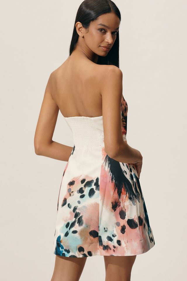 Maeve Strapless Printed Horse Mini Dress #2