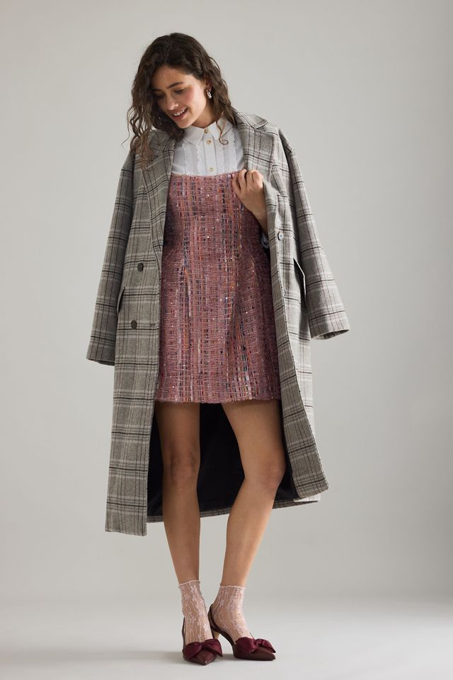 Abito mini aderente senza maniche in tweed Maeve #5