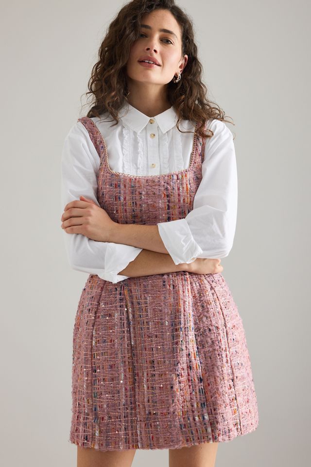 Abito mini aderente senza maniche in tweed Maeve #3